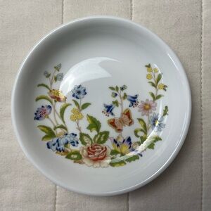 Aynsley Bone China Trinket Tray Floral Butterfly Design
